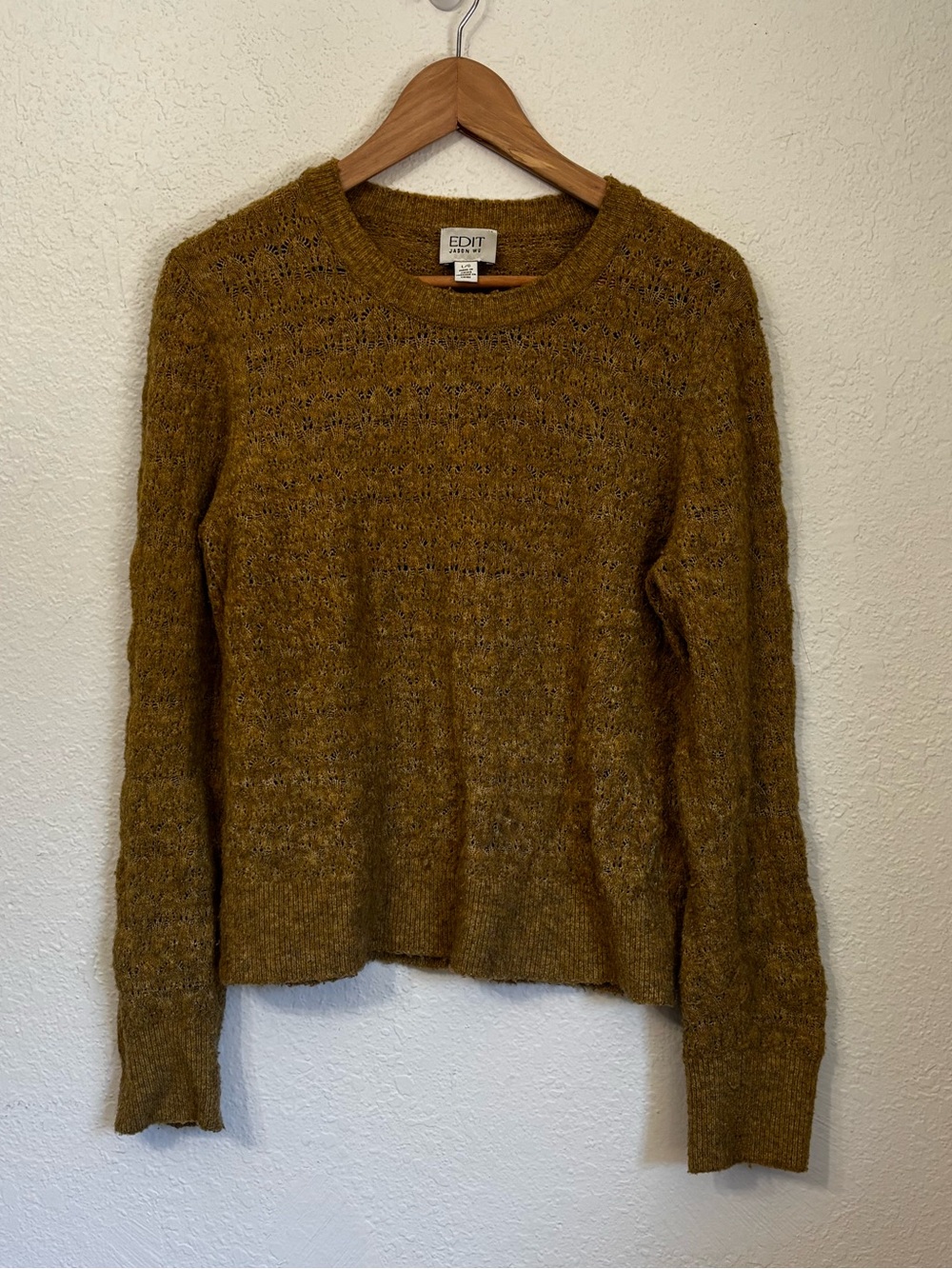 Edit Jason Wu Pointelle Knit Pullover Sweater Large